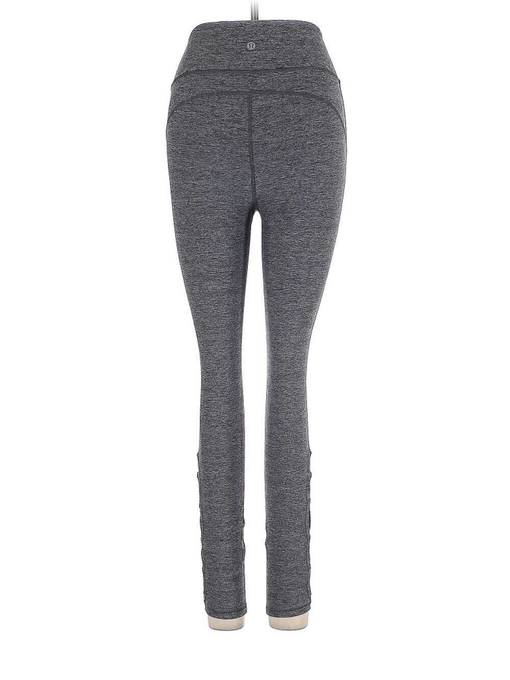 Lululemon Leggings Women 4 Gray Lace Up Ankle High Rise Yoga